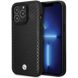 Hurtownia GSM - Etui BMW BMHCP14L22RFGK Apple iPhone 14 Pro Leather Diamond Pattern negru/black - BMW497 - {ean13} - Hurt