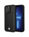 Case BMW BMHCP14L22RFGK Apple iPhone 14 Pro Leder Diamantmuster schwarz/black