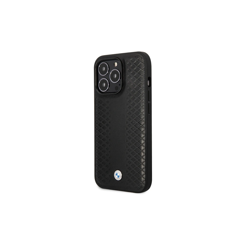 Hurtownia GSM - Case BMW BMHCP14L22RFGK Apple iPhone 14 Pro Leder Diamantmuster schwarz/black - BMW497 - {ean13} - Hurt