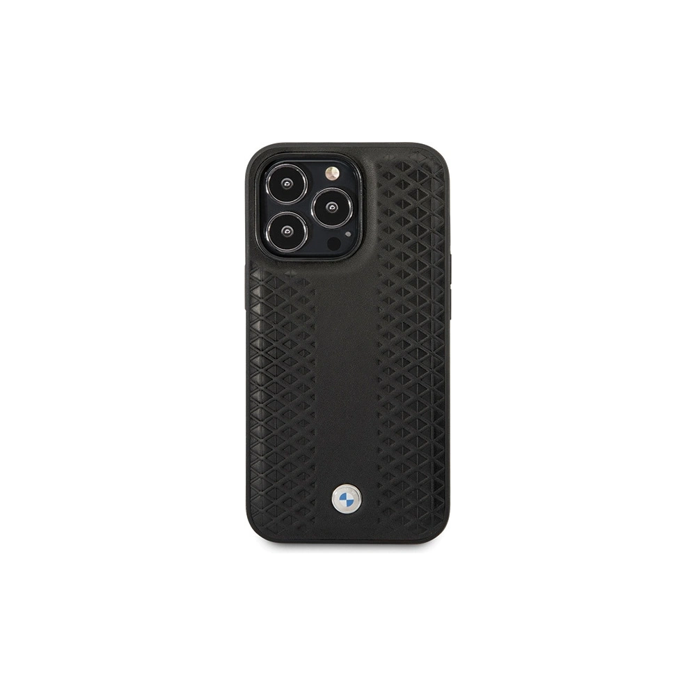 Hurtownia GSM - Case BMW BMHCP14L22RFGK Apple iPhone 14 Pro Leder Diamantmuster schwarz/black - BMW497 - {ean13} - Hurt