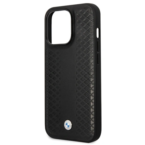 Etui BMW BMHCP14L22RFGK Apple iPhone 14 Pro Leather Diamond Pattern czarny/black