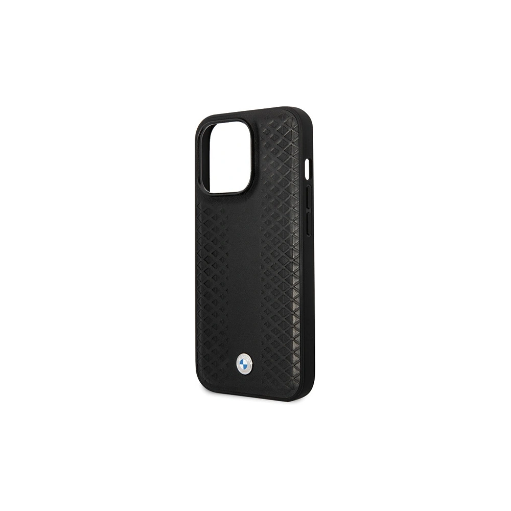 Hurtownia GSM - Case BMW BMHCP14L22RFGK Apple iPhone 14 Pro Leder Diamantmuster schwarz/black - BMW497 - {ean13} - Hurt