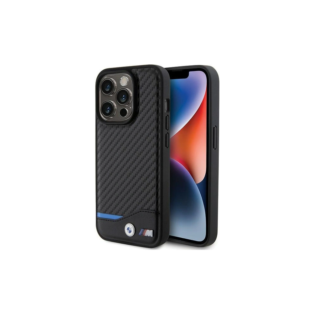 Wholesale BMW BMHCP15L22NBCK Apple iPhone 15 Pro Leather Carbon black - BMW498 - {ean13} - Hurt