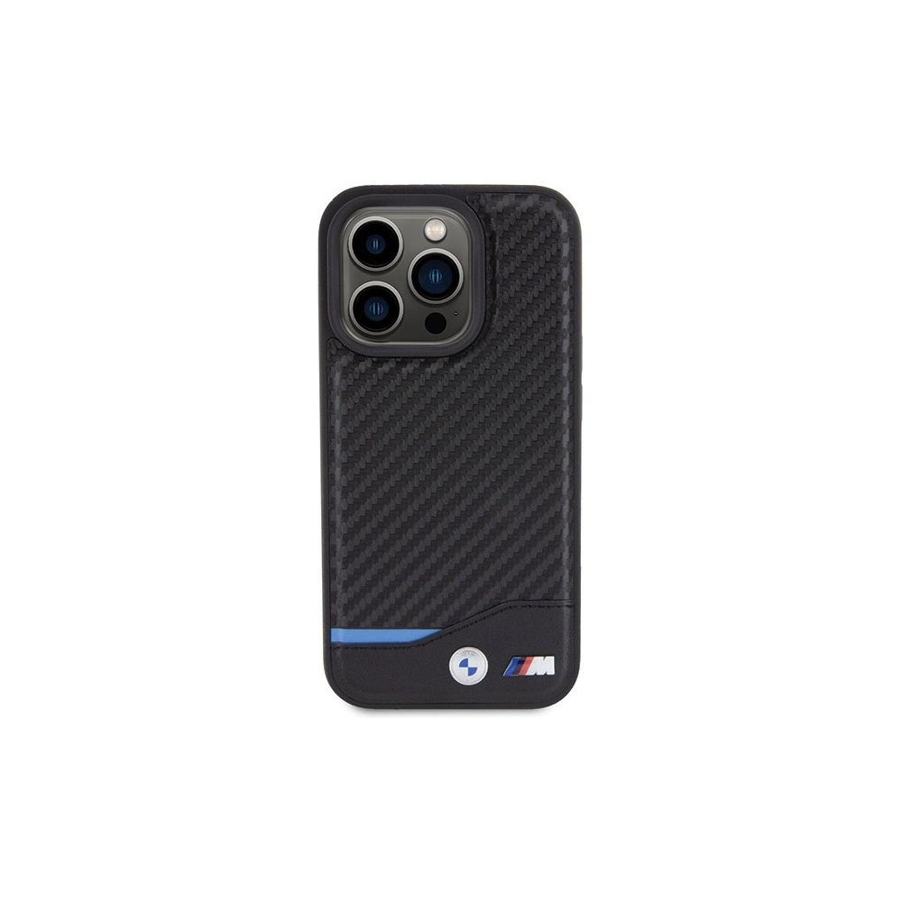 Wholesale BMW BMHCP15L22NBCK Apple iPhone 15 Pro Leather Carbon black - BMW498 - {ean13} - Hurt