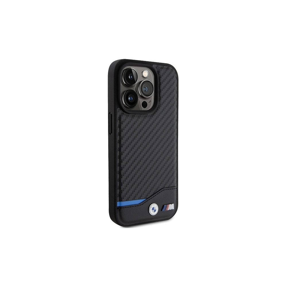 Wholesale BMW BMHCP15L22NBCK Apple iPhone 15 Pro Leather Carbon black - BMW498 - {ean13} - Hurt