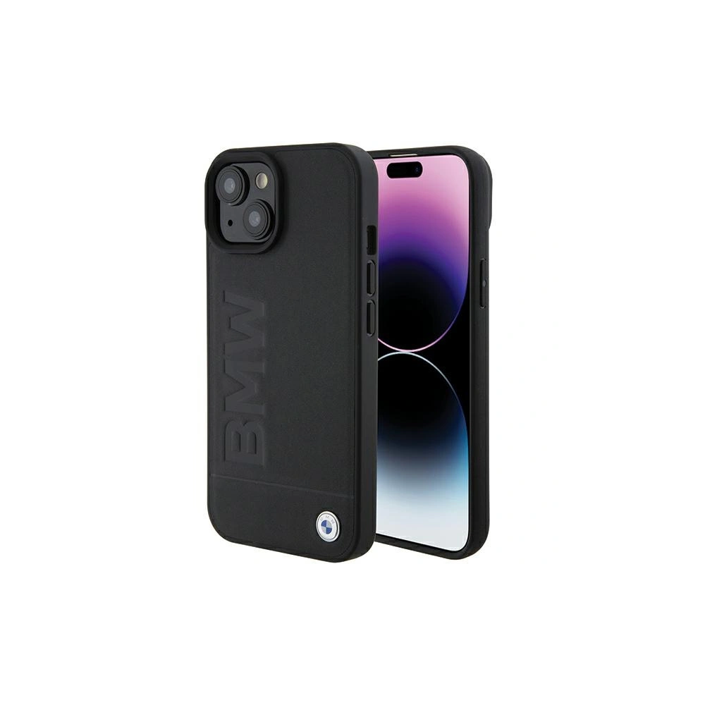Hurtownia GSM - Case BMW BMHCP15MSLLBK Apple iPhone 15 Plus / 14 Plus Leder Heißprägung schwarz/black - BMW501 - {ean13} - Hurt