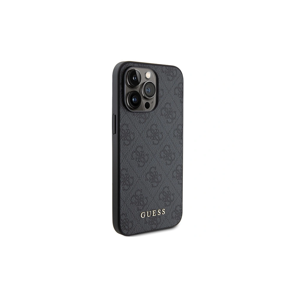 Hurtownia GSM - Case Guess GUHCP15LG4GFGR Apple iPhone 15 Pro Hartschale 4G Metall Gold Logo grau/grey - GUE2806 - {ean13} - Hurt