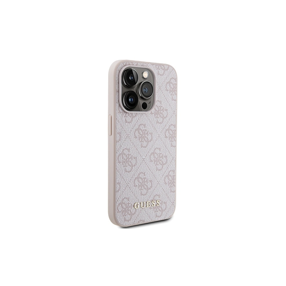 Hurtownia GSM - Etui Guess GUHCP15LG4GFPI Apple iPhone 15 Pro kemény tok 4G Fém Arany Logo rózsaszín/pink - GUE2807 - {ean13} - Hurt