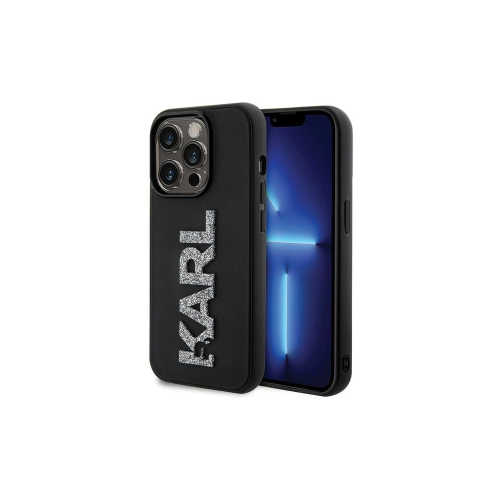 Hurtownia GSM - Etui Karl Lagerfeld KLHCP15L3DMBKCK Apple iPhone 15 Pro hardcase 3D Rubber Glitter Logo czarny/black - KLD1644 - {ean13} - Hurt