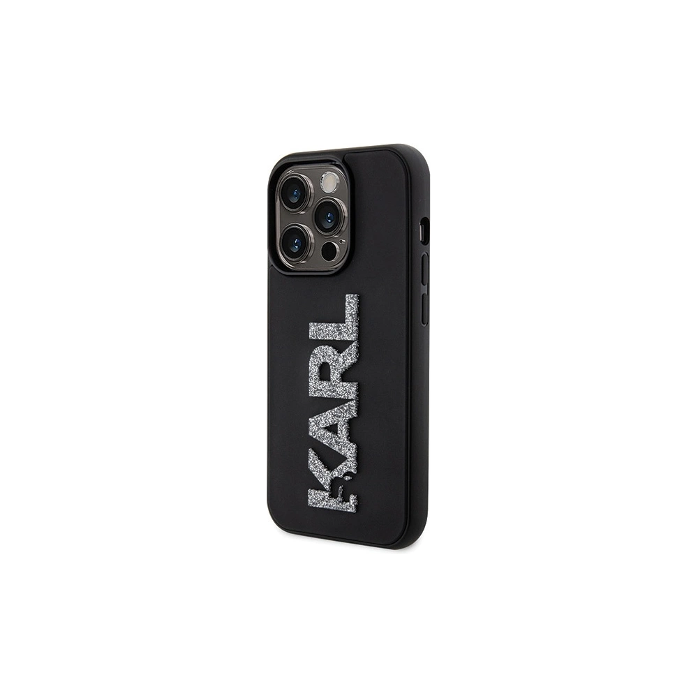 Hurtownia GSM - Etui Karl Lagerfeld KLHCP15L3DMBKCK Apple iPhone 15 Pro hardcase 3D Rubber Glitter Logo czarny/black - KLD1644 - {ean13} - Hurt