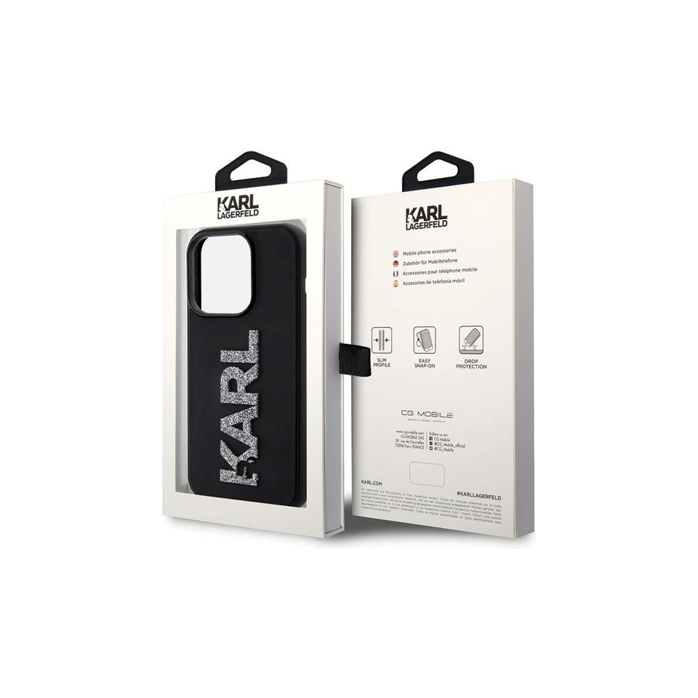 Hurtownia GSM - Etui Karl Lagerfeld KLHCP15L3DMBKCK Apple iPhone 15 Pro kemény tok 3D Gumi Csillogó Logó fekete/black - KLD1644 - {ean13} - Hurt