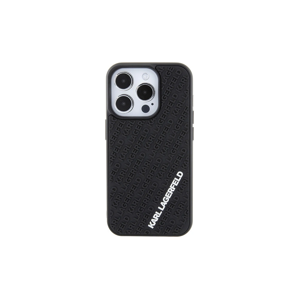 Wholesale Karl Lagerfeld KLHCP15L3DMKRLK Apple iPhone 15 Pro hardcase 3D Rubber Multi Logo black - KLD1646 - {ean13} - Hurt