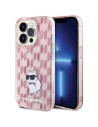 Karl Lagerfeld KLHCP15LHNCMKLP Apple iPhone 15 Pro hardcase Monogram Choupette pink