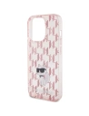 Wholesale Karl Lagerfeld KLHCP15LHNCMKLP Apple iPhone 15 Pro hardcase Monogram Choupette pink - KLD1647 - {ean13} - Hurt