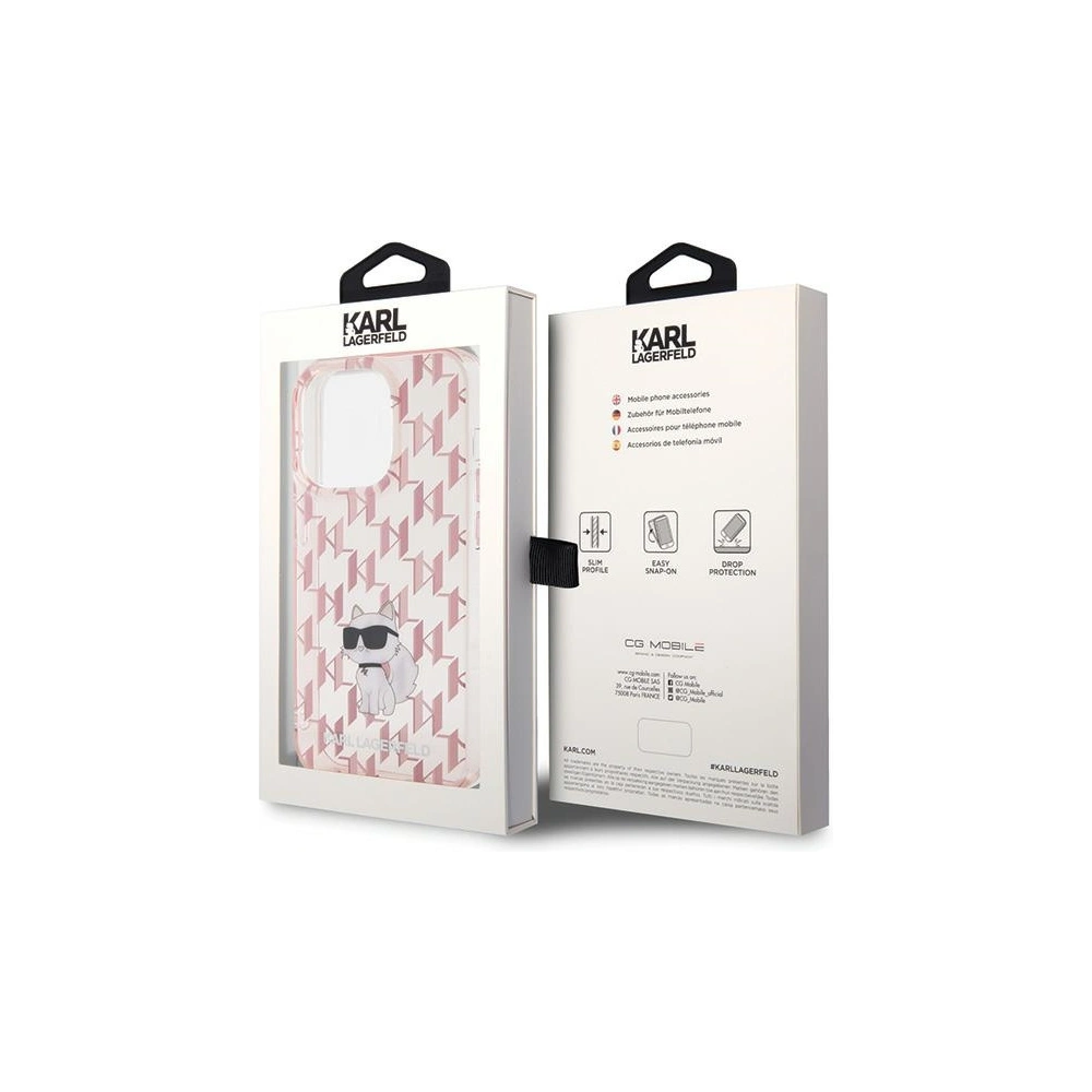 Hurtownia GSM - Etui Karl Lagerfeld KLHCP15LHNCMKLP Apple iPhone 15 Pro hardcase Monogram Choupette rózsaszín/pink - KLD1647 - {ean13} - Hurt