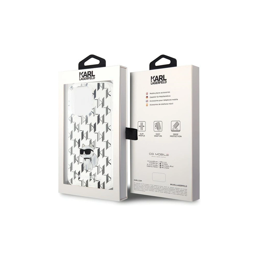 Wholesale Karl Lagerfeld KLHCP15LHNCMKLT Apple iPhone 15 Pro hardcase Monogram Choupette transparent - KLD1648 - {ean13} - Hurt