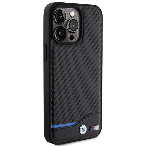 Kryt BMW BMHCP15X22NBCK Apple iPhone 15 Pro Max Leather Carbon black