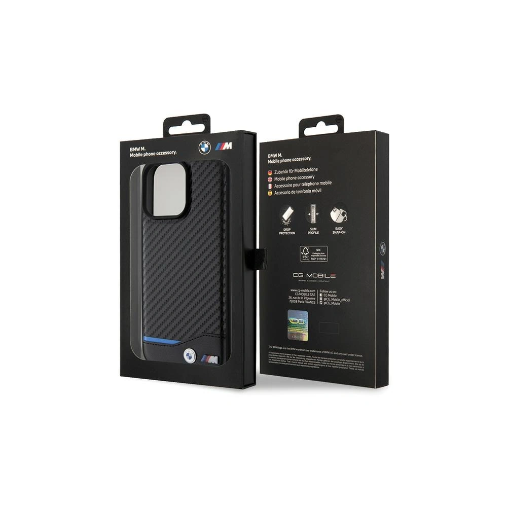 Wholesale BMW BMHCP15X22NBCK Apple iPhone 15 Pro Max Leather Carbon black - BMW504 - {ean13} - Hurt