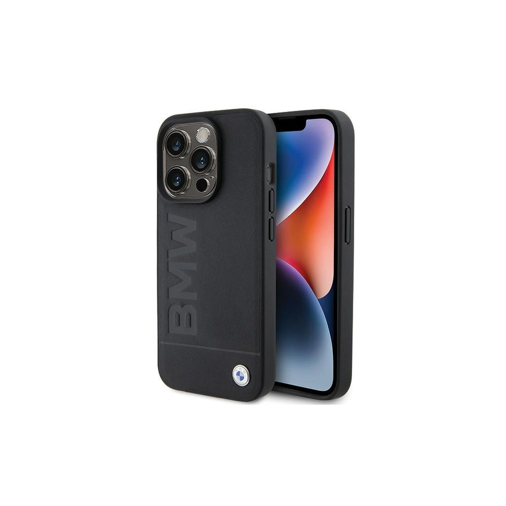Hurtownia GSM - Case BMW BMHCP15XSLLBK Apple iPhone 15 Pro Max Leder Heißprägung schwarz/black - BMW505 - {ean13} - Hurt