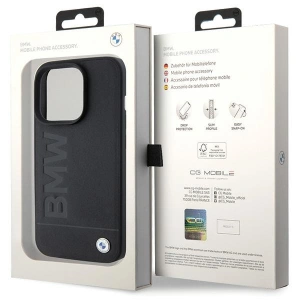 Hurtownia GSM - Case BMW BMHCP15XSLLBK Apple iPhone 15 Pro Max Leder Heißprägung schwarz/black - BMW505 - {ean13} - Hurt