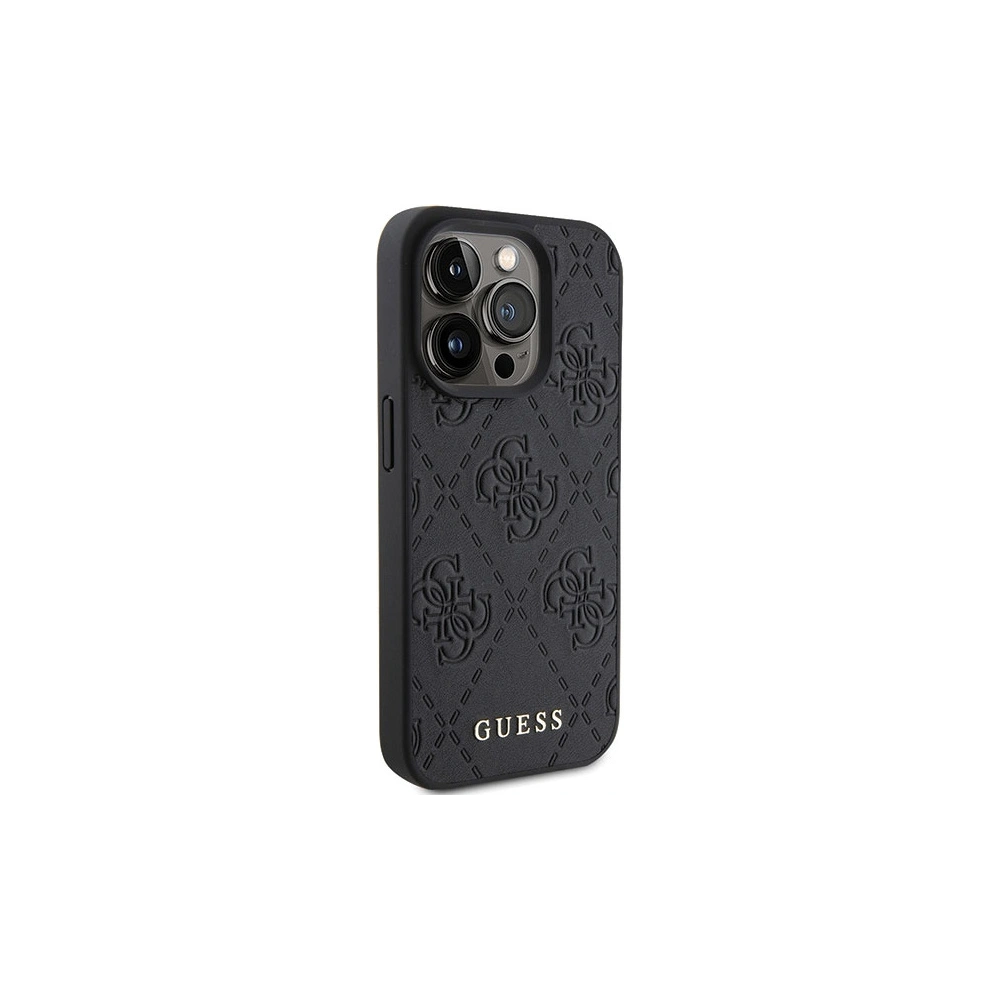 Wholesale Guess GUHCP15LP4EPMK Apple iPhone 15 Pro hardcase Leather 4G Stamped black - GUE2811 - {ean13} - Hurt
