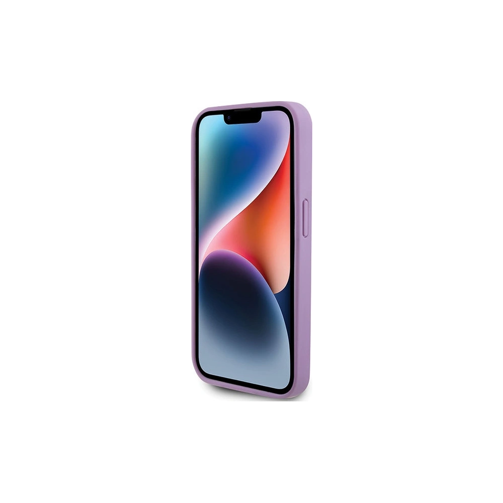 Wholesale Guess GUHCP15LP4EPMU Apple iPhone 15 Pro hardcase Leather 4G Stamped light purple - GUE2813 - {ean13} - Hurt