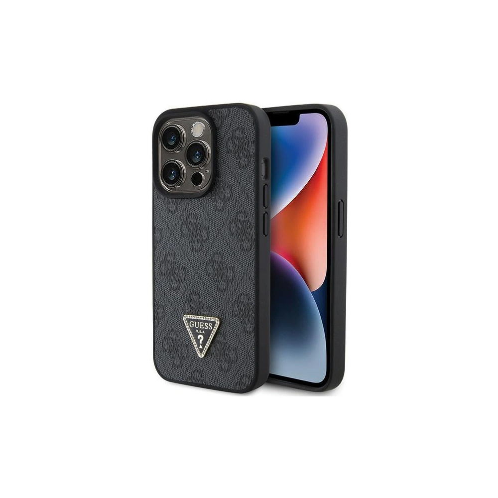 Hurtownia GSM - Etui Guess GUHCP15LP4TDPK Apple iPhone 15 Pro hardcase din piele 4G Diamond Triangle negru/black - GUE2814 - {ean13} - Hurt