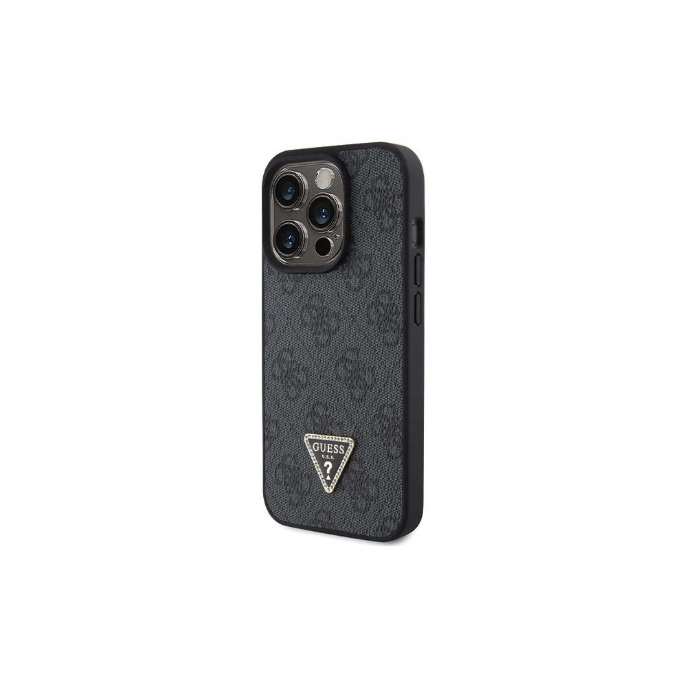Hurtownia GSM - Etui Guess GUHCP15LP4TDPK Apple iPhone 15 Pro hardcase din piele 4G Diamond Triangle negru/black - GUE2814 - {ean13} - Hurt