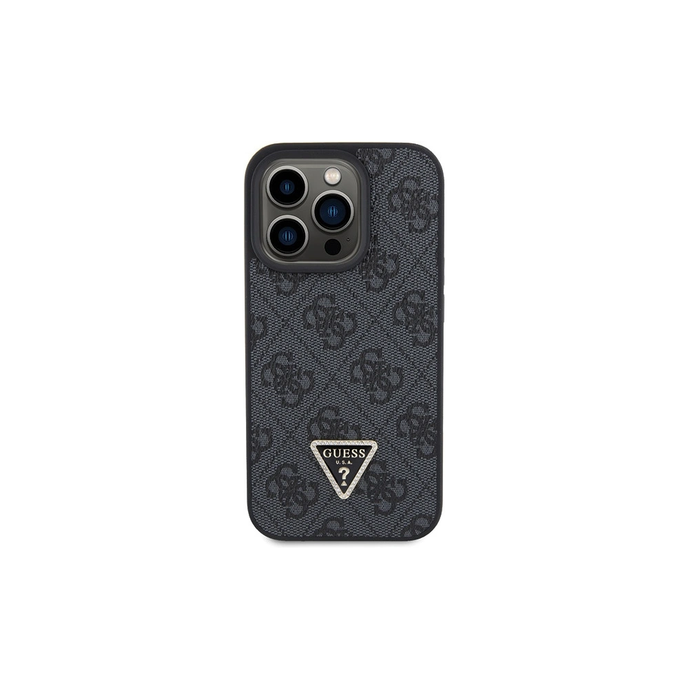 Hurtownia GSM - Etui Guess GUHCP15LP4TDPK Apple iPhone 15 Pro hardcase din piele 4G Diamond Triangle negru/black - GUE2814 - {ean13} - Hurt