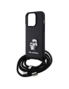 Hurtownia GSM - Case Karl Lagerfeld KLHCP15LSAKCPSK Apple iPhone 15 Pro Hartschale Crossbody Saffiano Metallpin Karl & Choupette schwarz/black - KLD1651 - {ean13} - Hurt