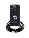 Hurtownia GSM - Case Karl Lagerfeld KLHCP15LSASKNPSK Apple iPhone 15 Pro Hardcase Crossbody Saffiano Monogram Metall-Pin Karl & Choupette schwarz/black - KLD1652 - {ean13} - Hurt