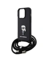 Hurtownia GSM - Etui Karl Lagerfeld KLHCP15LSASKNPSK Apple iPhone 15 Pro hardcase Crossbody Saffiano Monogram Metal Pin Karl & Choupette černý/black - KLD1652 - {ean13} - Hurt