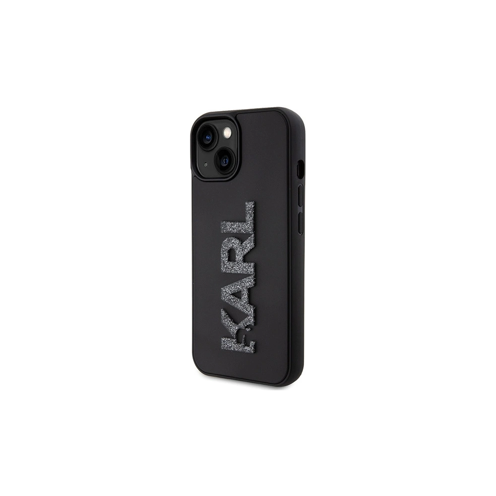 Wholesale Karl Lagerfeld KLHCP15M3DMBKCK Apple iPhone 15 Plus / 14 Plus hardcase 3D Rubber Glitter Logo black - KLD1653 - {ean13} - Hurt