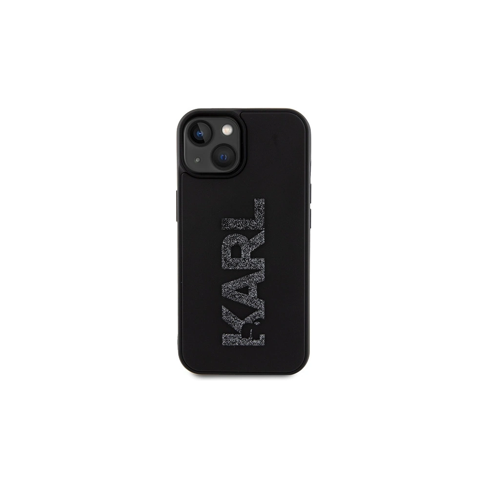 Wholesale Karl Lagerfeld KLHCP15M3DMBKCK Apple iPhone 15 Plus / 14 Plus hardcase 3D Rubber Glitter Logo black - KLD1653 - {ean13} - Hurt