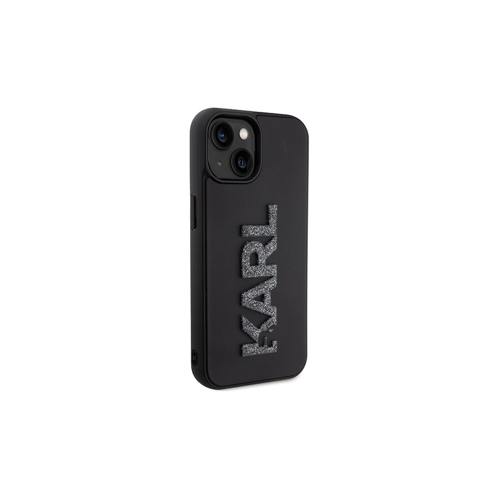 Wholesale Karl Lagerfeld KLHCP15M3DMBKCK Apple iPhone 15 Plus / 14 Plus hardcase 3D Rubber Glitter Logo black - KLD1653 - {ean13} - Hurt