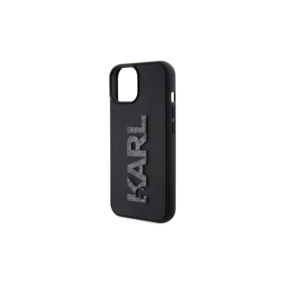 Wholesale Karl Lagerfeld KLHCP15M3DMBKCK Apple iPhone 15 Plus / 14 Plus hardcase 3D Rubber Glitter Logo black - KLD1653 - {ean13} - Hurt