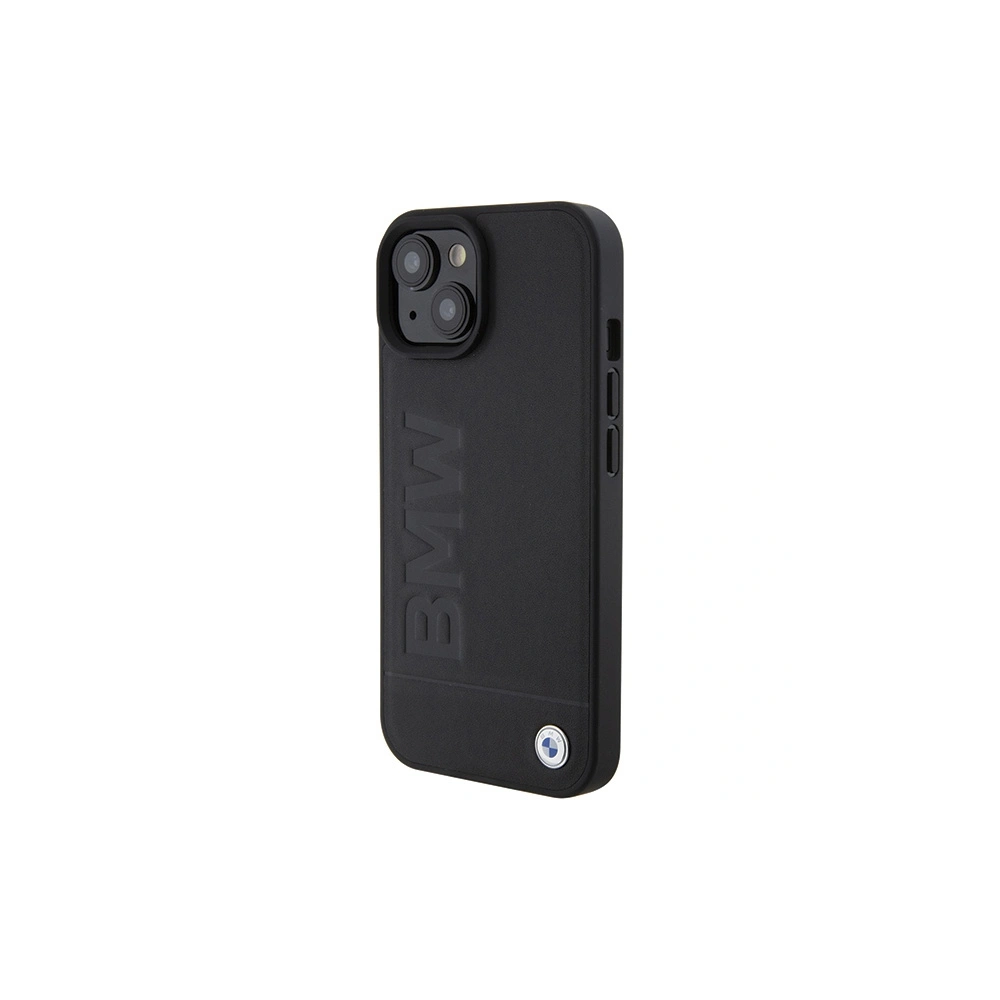 Hurtownia GSM - Etui BMW BMHMP15MSLLBK Apple iPhone 15 Plus / 14 Plus MagSafe bőrtok forróbélyegzett fekete/black - BMW507 - {ean13} - Hurt