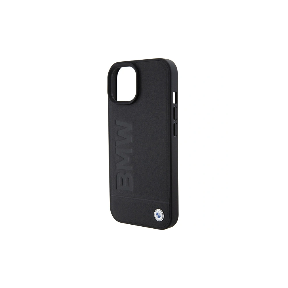 Hurtownia GSM - Etui BMW BMHMP15MSLLBK Apple iPhone 15 Plus / 14 Plus MagSafe bőrtok forróbélyegzett fekete/black - BMW507 - {ean13} - Hurt