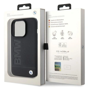 Hurtownia GSM - Case BMW BMHMP15XSLLBK Apple iPhone 15 Pro Max MagSafe Leder Heißpräge schwarz/black - BMW508 - {ean13} - Hurt