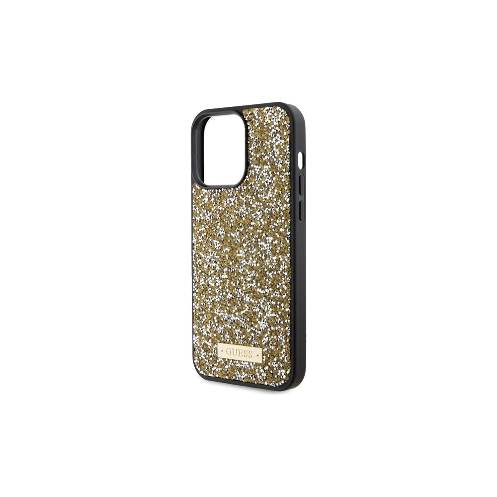 Hurtownia GSM - Etui Guess GUHCP15LPFGSBSD Apple iPhone 15 Pro hardcase s kamínky Metal Logo žlutý/yellow - GUE2816 - {ean13} - Hurt