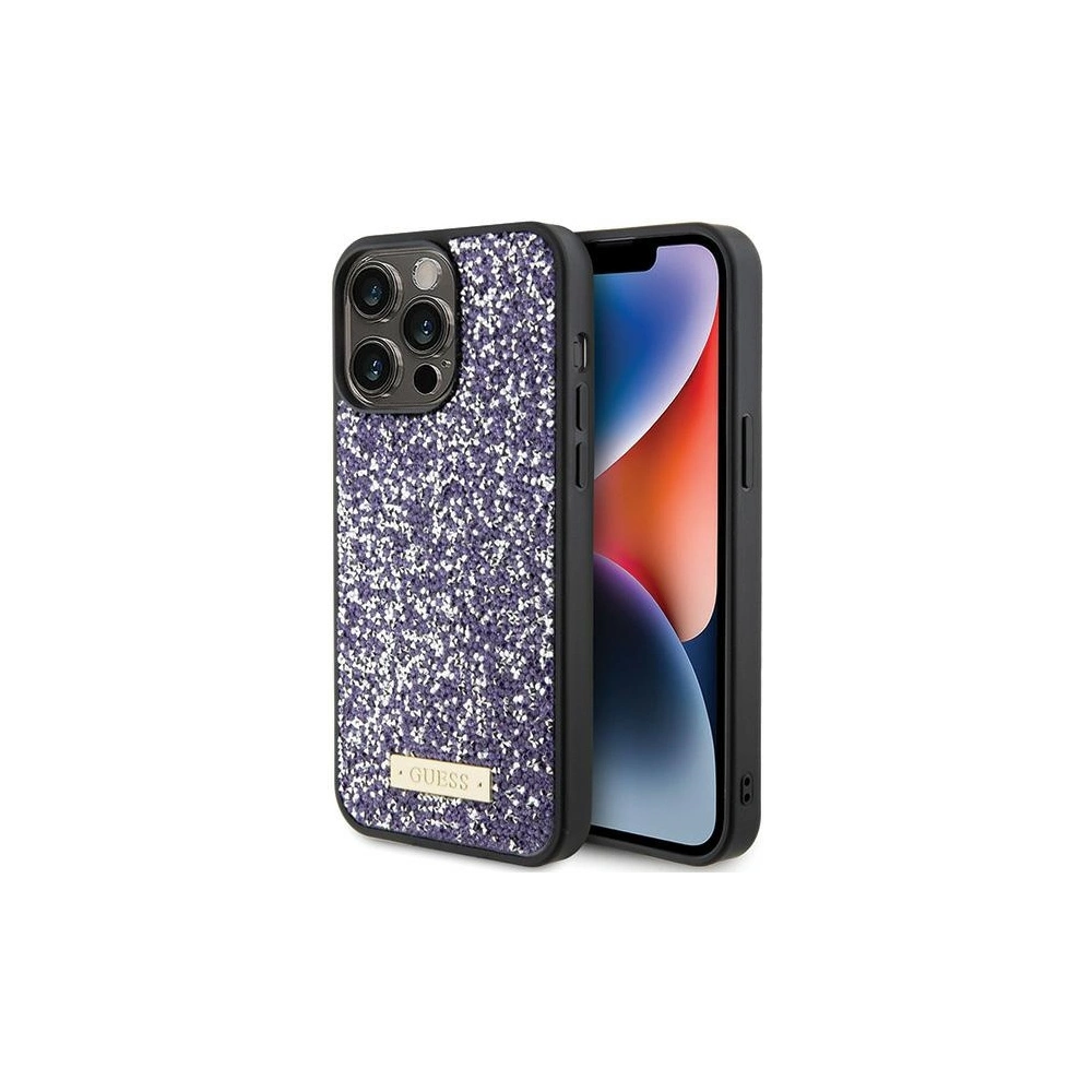 Hurtownia GSM - Etui Guess GUHCP15LPFGSBSP Apple iPhone 15 Pro hardcase Rhinestone Metal Logo roz/roz deschis - GUE2817 - {ean13} - Hurt