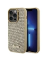 Etui Guess GUHCP15LPMSDGSD Apple iPhone 15 Pro hardcase Disco Metal Script auriu/gold