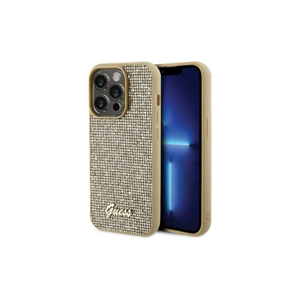 Hurtownia GSM - Etui Guess GUHCP15LPMSDGSD Apple iPhone 15 Pro hardcase Disco Metal Script auriu/gold - GUE2818 - {ean13} - Hurt