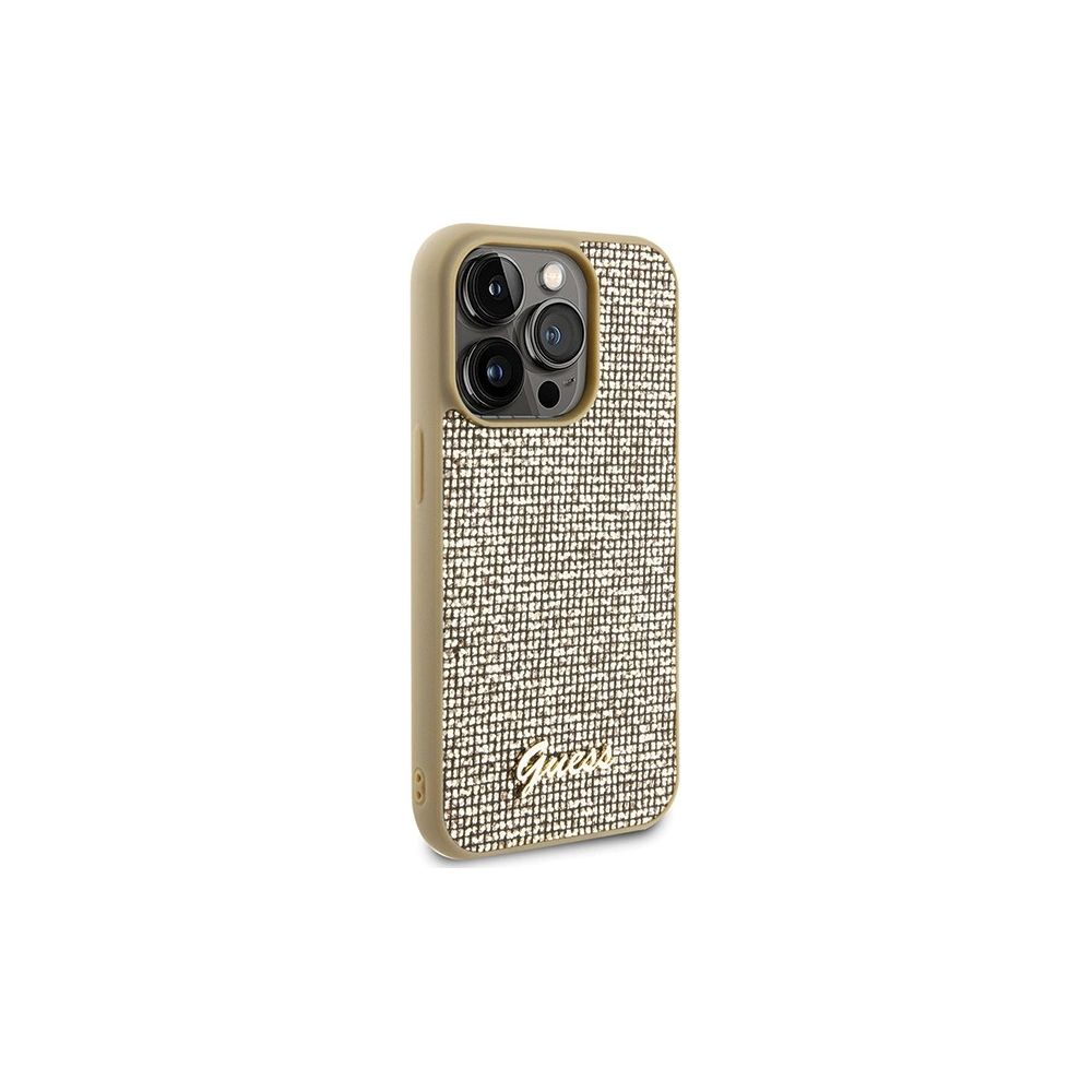 Hurtownia GSM - Etui Guess GUHCP15LPMSDGSD Apple iPhone 15 Pro hardcase Disco Metal Script auriu/gold - GUE2818 - {ean13} - Hurt