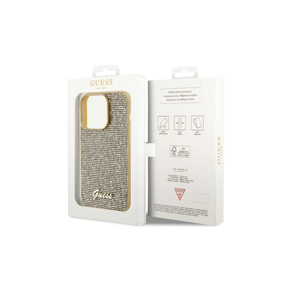 Hurtownia GSM - Etui Guess GUHCP15LPMSDGSD Apple iPhone 15 Pro hardcase Disco Metal Script auriu/gold - GUE2818 - {ean13} - Hurt