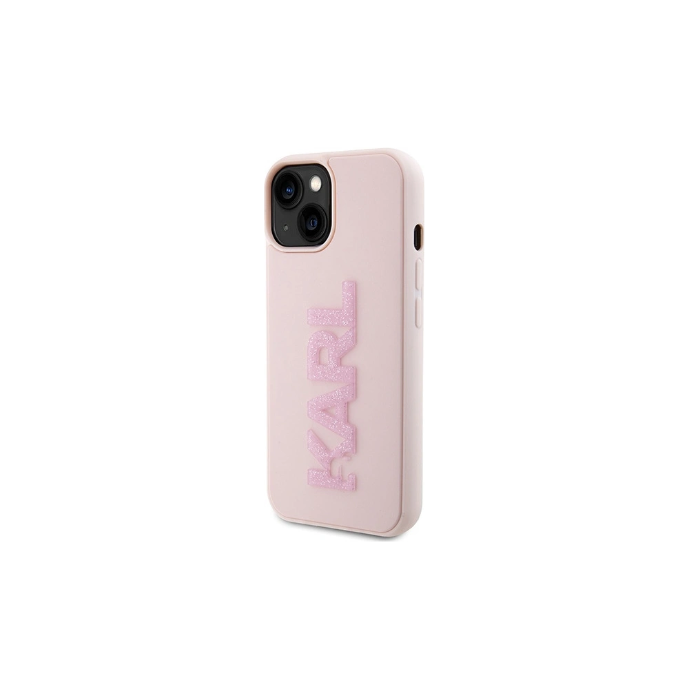 Hurtownia GSM - Etui Karl Lagerfeld KLHCP15M3DMBKCP Apple iPhone 15 Plus / 14 Plus keménytok 3D Gumi Csillogó Logo rózsaszín/pink - KLD1654 - {ean13} - Hurt