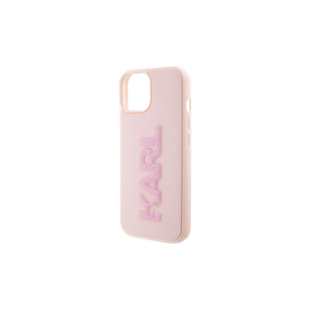 Hurtownia GSM - Etui Karl Lagerfeld KLHCP15M3DMBKCP Apple iPhone 15 Plus / 14 Plus keménytok 3D Gumi Csillogó Logo rózsaszín/pink - KLD1654 - {ean13} - Hurt