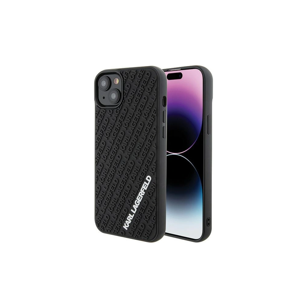 Hurtownia GSM - Etui Karl Lagerfeld KLHCP15M3DMKRLK Apple iPhone 15 Plus / 14 Plus kemény tok 3D gumi többszörös logó fekete/black - KLD1655 - {ean13} - Hurt