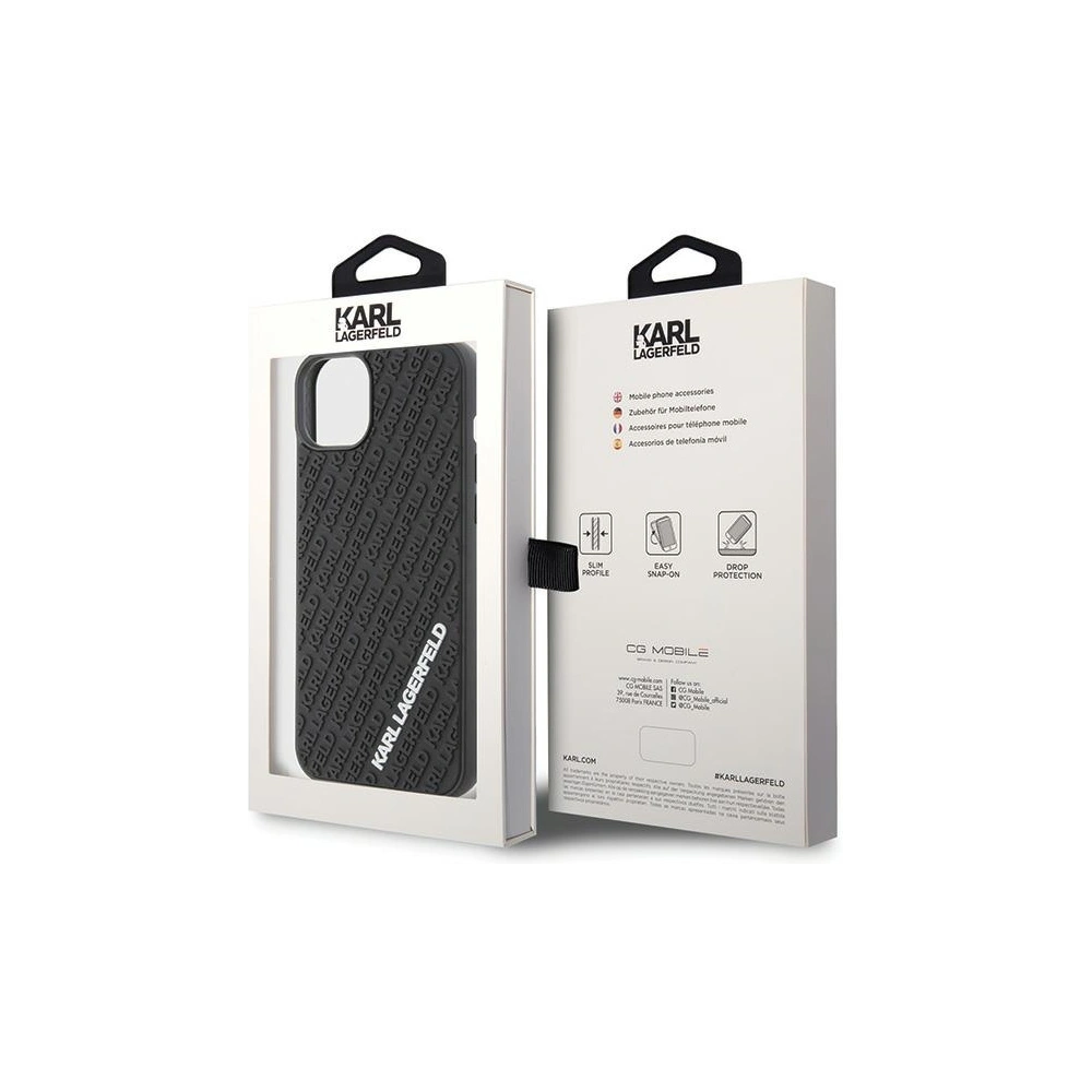 Hurtownia GSM - Etui Karl Lagerfeld KLHCP15M3DMKRLK Apple iPhone 15 Plus / 14 Plus kemény tok 3D gumi többszörös logó fekete/black - KLD1655 - {ean13} - Hurt