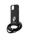Hurtownia GSM - Etui Karl Lagerfeld KLHCP15MSAKCPSK Apple iPhone 15 Plus / 14 Plus hardcase Crossbody Saffiano Metal Pin Karl & Choupette czarny/black - KLD1656 - {ean13} - Hurt